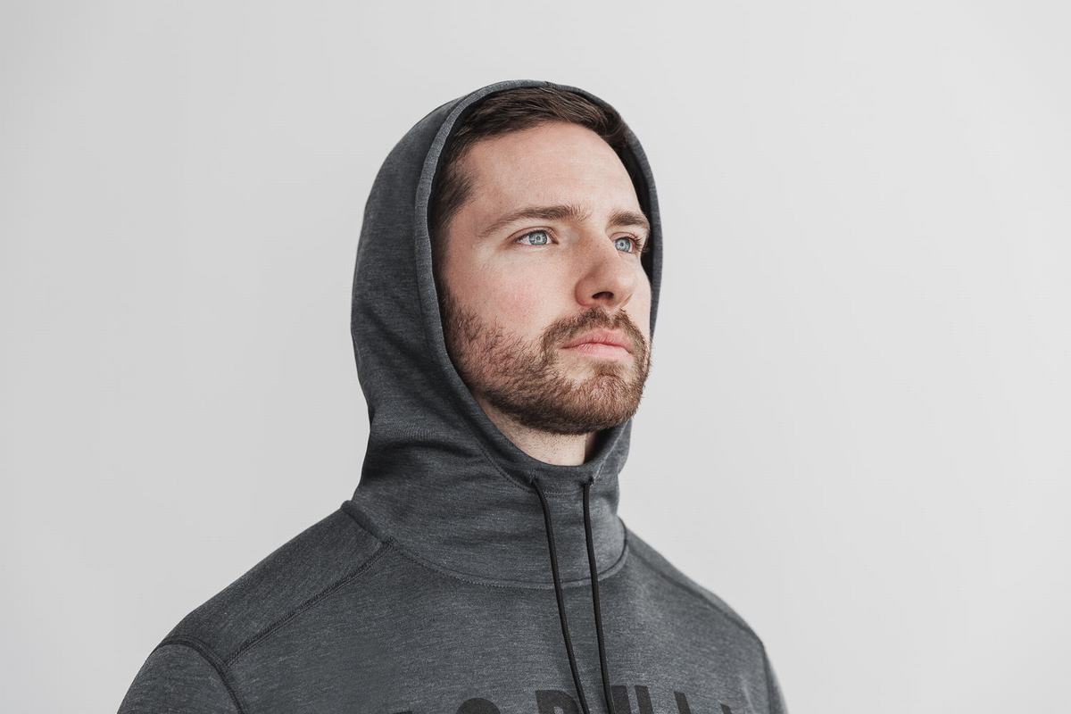 Nobull Men's Hoodie Black | Australia (HG1276)